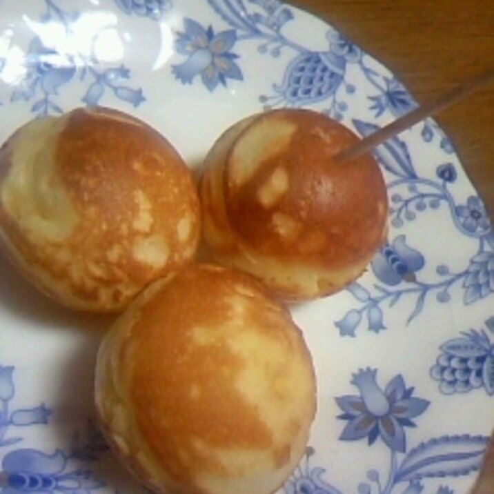 たこ焼き器でまん丸ホットケーキ